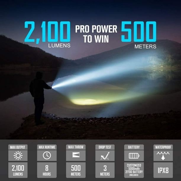 OLIGHT Warrior X Pro Lumen 500 Meter Beam Distance Neutral White USB Magnetic Rechargeable Handheld LED Torch Flashlight, Powered by 5000mAh 21700 Battery - Walmart.com