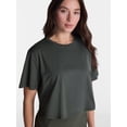 thumbnail image 5 of Avia Women's Cropped Boxy Tee with Short Sleeves, Sizes XS-XXXL, 5 of 6