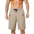 thumbnail image 6 of Men's Swim Trunks Quick Dry Board Shorts with Zipper Pockets Beach Shorts Bathing Suits for Men - No Mesh Liner Khaki L, 6 of 6