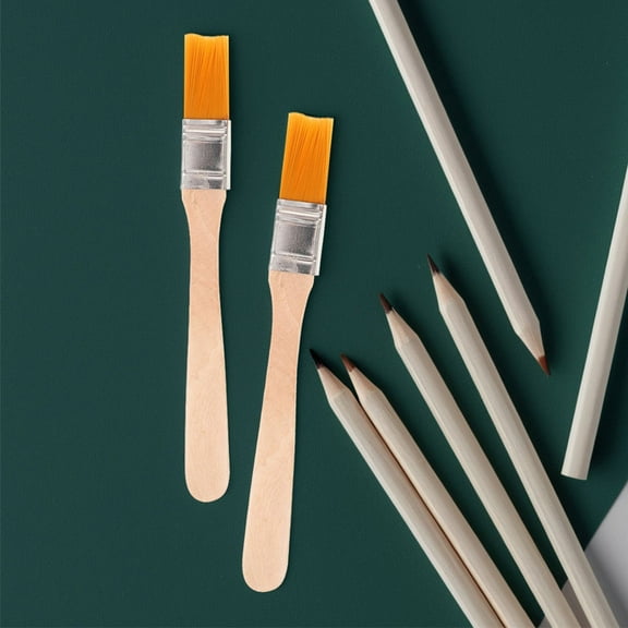 Masteelf 5Pcs Paint Brush Trim Painting Tool with Wood Handle Small Paint Brushes for Walls Touch Up Cabinets Fences Edge Painting Tool Assorted Color