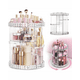 thumbnail image 1 of Organizador de maquillaje giratorio de 360 grados, organizador de cosméticos de 7 niveles, armario para cosméticos de gran capacidad, ideal para encimeras de baño y tocadores (transparente), 1 of 3