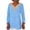 Sky Blue, variant on qolati Women's Cotton Linen Long Sleeve Shirts 2023 Elegant V Neck Lace Cutout Tunic T-Shirt Loose Fit Basic Irregular Hem Going Out Tops