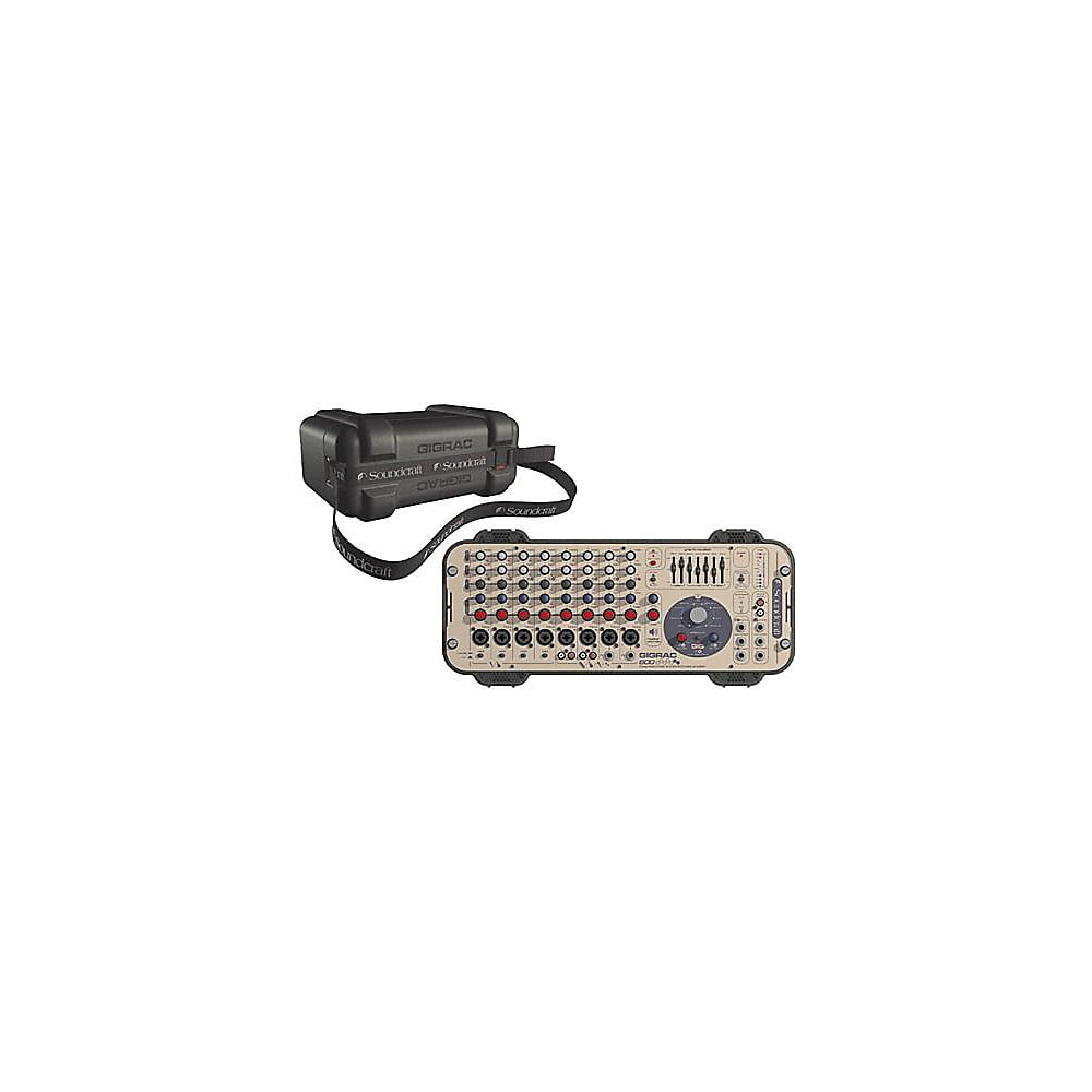 Soundcraft GigRac 600 8-Channel 600-Watt Portable Powered Live Sound Mixer 