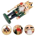 thumbnail image 3 of HLONK Xmas Nutcracker Statue Tabletop Nutcracker Craft Wooden Nutcracker Ornament, 3 of 6