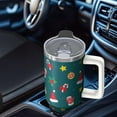 thumbnail image 4 of Holiday Winter 40oz Christmas Tumbler with Handle and Straw, Snowflakes Festive Coffee Cup, Insulated Stainless Steel Mug, Gifts for Women, 4 of 4