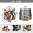 thumbnail image 2 of Yayeee Ashtray with Lid for Cigarette Smokeless Stainless Steel Home Ash Holder, Retro Geometric, 2 of 7