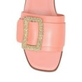 thumbnail image 4 of Sam Edelman Inez Canyon Clay Leather Flat Buckle Detailed Slip On Slides Sandals (CANYON CLAY, 7), 4 of 5