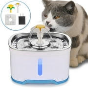Ownpets 2.5l Cat Water Fountain Led Light Pet Dog Drinking Bowl Triple Filter