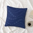 thumbnail image 4 of LNWH Decorative Pillow Covers, Blue Snowflakes Scrapbook Square Sofa Decorative Knit Pillow Case, 20"x20", 4 of 8