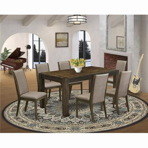 7 Piece Celina Kitchen Dining Room Set - Distressed Jacobean