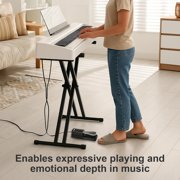 YMWVH Universal Sustain Pedal - Polarity Switch, Compatible with Midi Keyboards & Digital Pianos