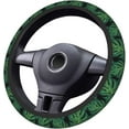 thumbnail image 3 of Tropical Leaf Steering Wheel Cover Auto Steering Wheel Protector 15 inch Fit Auto SUV Vans Trucks, 3 of 4