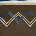thumbnail image 4 of Chezmoi Collection 7-Piece Coffee/Brown/Navy/White Modern Stripe Zigzag Embroidery Comforter Set, King, 4 of 11