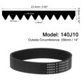 thumbnail image 2 of Unique Bargains 2 Packs 140J10 PJ V-Ribbed Belt 10 Ribs 14' Length x 0.92' Width, EPDM Micro V Serpentine Belt, 2 of 5