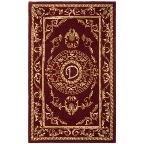 SAFAVIEH Naples Collection NA519D Handmade Burgundy Rug