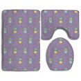 thumbnail image 1 of ABPHQTO Cactus Juego de alfombras de baño de 3 piezas Alfombra de baño Alfombra de contorno y tapa de inodoro, 1 of 2