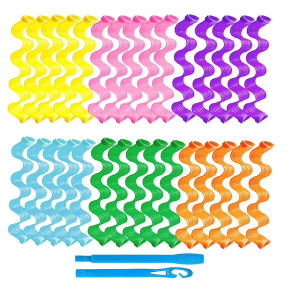 Retro Plastic Water Ripple Curling Tool for Natural Curls without Heat Damage and Travel Friendly