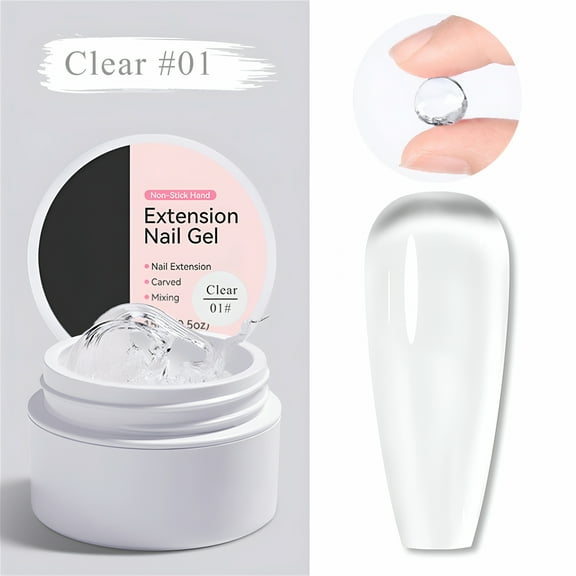 RAGUPEL Solid Builder Gel for Nails, Non-Sticky Poly Gel Nail Extension Nude Hard Gel Nails 3D Gel Nail Art Sculpting Gel Molding Gel Beginners-friendly Nail Starter Kit