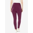 thumbnail image 2 of Woman Within Plus Size Tall Stretch-Cotton Knit Pull-On Leggings, 2 of 5