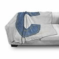 thumbnail image 3 of Letter C Soft Flannel Fleece Throw Blanket, Alphabet Sign Writing Language Uppercase C Denim Retro Design Stitches, Cozy Plush for Indoor and Outdoor Use, 50" x 60", Blue Yellow, by Ambesonne, 3 of 6