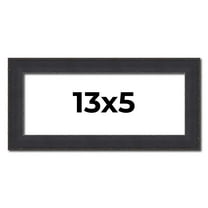 13x5 Frame Black Real Wood Picture Frame Width 1.25 Inches | Interior Frame Depth 0.5 Inches |