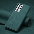 thumbnail image 4 of TECH CIRCLE For Samsung Galaxy S21 Ultra Business Case,Luxury PU Leather Soft TPU Magnetic Flip Wallet Card Slot Stand Shockproof Slim Cover.For Samsung Galaxy S21 Ultra,Green, 4 of 9