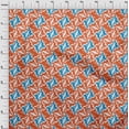 thumbnail image 4 of oneOone Georgette Viscose Orange Fabric Abstracts Sewing Material Print Fabric By The Yard 42 Inch Wide, 4 of 4