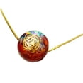 thumbnail image 2 of Collar de siete chakras perfke ajustable de resina rojo para adultos, 2 of 9