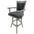 thumbnail image 2 of Home Square 30" Solid Wood Bar Stool with Arms in Kokomo Azure Gray - Set of 3, 2 of 4
