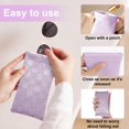thumbnail image 6 of Soda Candy 4 Pack Checkered Small Makeup Bag for Purse, Waterproof Leather Mini Cosmetic Pouch No Zipper Self Closing Lipstick Coin Bag for Women Travel, 6 of 8