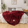 thumbnail image 7 of Winter Solid Color Thick Warm Sofa Couch Bed Soft Throw Blanket Bedroom Bedding, 7 of 7