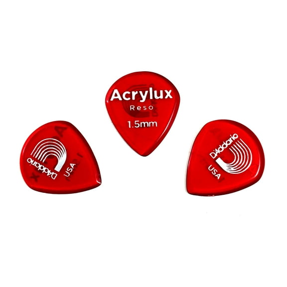 D'Addario - Planet Waves Acrylux Reso Guitar Picks 3 Pack Extra Heavy