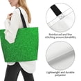 thumbnail image 3 of Balery Green Sparkling Shiny Bolsa Tote Estilo Estético con Cremalleras, Bolsa de Hombro, Bolsa de Compras Grande y Plegable, 3 of 8