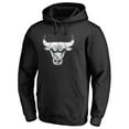thumbnail image 2 of Men's Black Chicago Bulls Marble Logo Pullover Hoodie, 2 of 3