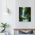 thumbnail image 4 of BCIIG Waterfall Forest Stream Canvas Wall Art Home Decor 24x36 12x16 in, 4 of 5