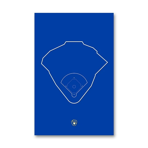 Milwaukee Brewers American Family Field 11'' x 17'' Ballpark Minimalist Art Print