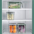 thumbnail image 1 of 2X Caja de Almacenamiento para Refrigerador, Cronometraje, Caja Organizadora de Alimentos Frescos con Asa, Material Transparente, Color de Foto, 1 of 10