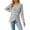 Light Grey, variant on comerut Women Fall Winter Sweater Button Decor Round Neck Long Sleeve Thick Warm Asymmetric Hem Knitted Elastic Pullover Soft Striped Texture Lady Sweater