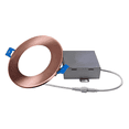 thumbnail image 2 of DLE4 Series 4 in. Round Aged Copper Flat Panel LED Downlight in 3000K, 2 of 11