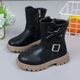 thumbnail image 3 of Akiihool Girls Boots Baby Boy Girl High Top Shoes Winter Riding Boots (Black,13.5), 3 of 5