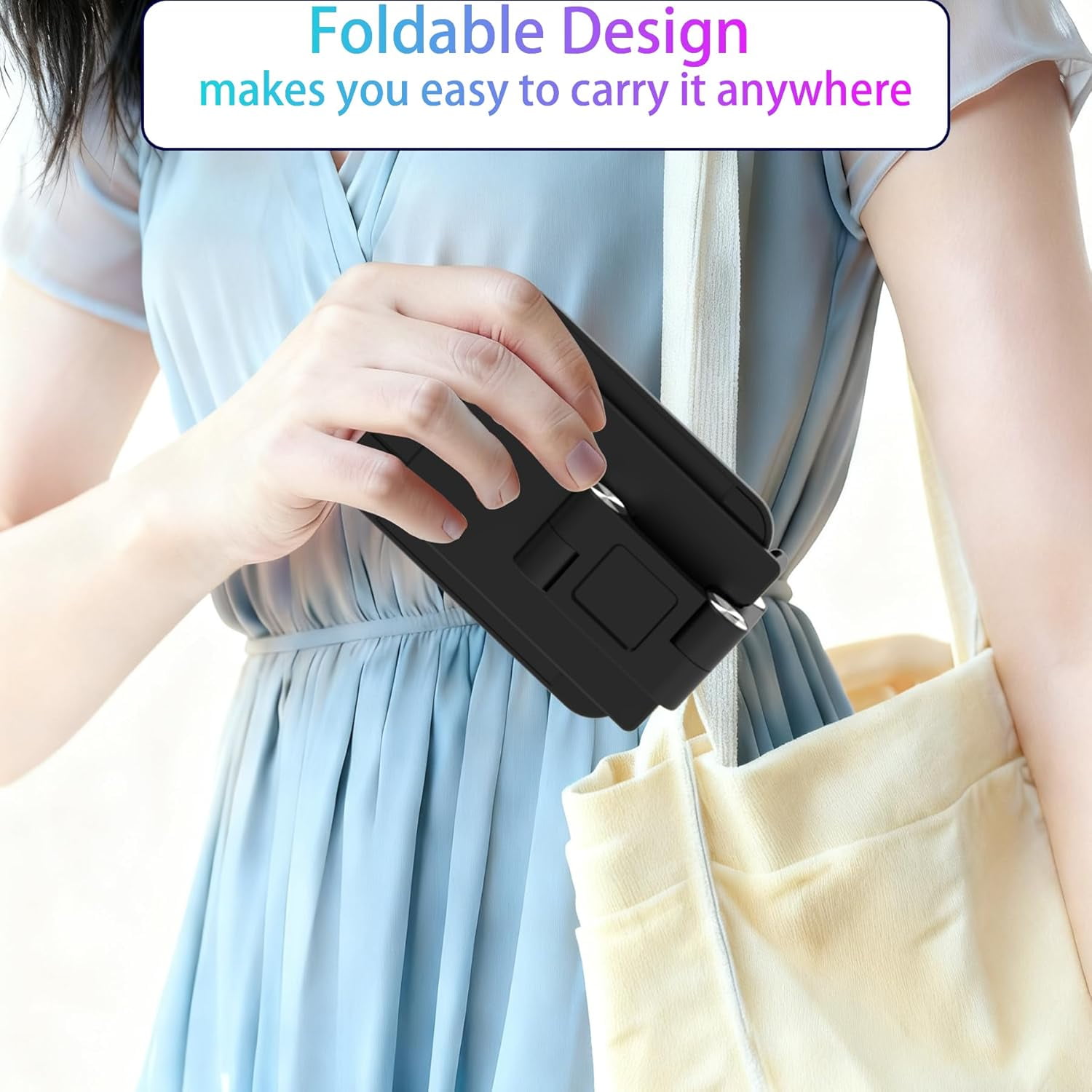 NEOYFC for 360 Rotating Cell Phone Stand,Folding Phone Stand,Adjustable Height and Angle Foldable Cell Phone Stand Holder for Desk, Taller for iPhone Stand Compatible with iPad Smartphones Tablet