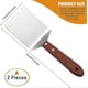 thumbnail image 3 of 2 Pieces Small Brownie Cookie Spatula Metal Stainless Steel Spatula with Wooden Handle Heavy Duty Spatula for Kitchen Cooking Chef Baking Scraper Turn, 3 of 5