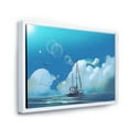 thumbnail image 3 of Designart 'The Sailboat On The Blue Sea Against Summer Clouds Sky' Nautical & Coastal Framed Canvas Wall Art Print, 3 of 5