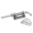 thumbnail image 1 of Unique Bargains Barrel Bolt Latch, 1 Pack 10x135mm - Stainless Steel Spring Loaded Gate Latch Pin with Keeper, for Doors (Silver), 1 of 5