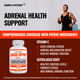 thumbnail image 4 of Simply Potents Adrenal Support, 90 Capsules with Ashwagandha, Rhodiola, Ginseng for Energy & Stress Relief, 4 of 7