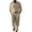 Khaki, variant on Glisme Mens 2 Piece Sets Summer Outfits Linen Suit Set Breathable Comfortable Casual Formal Long Sleeve Trousers Outfit Durable Matching Set Khaki
