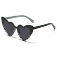 thumbnail image 1 of Gafas de sol grandes de la moda de la calle de las gafas de sol del marco del corazón del melocotón, hechas de PC, 1 of 5