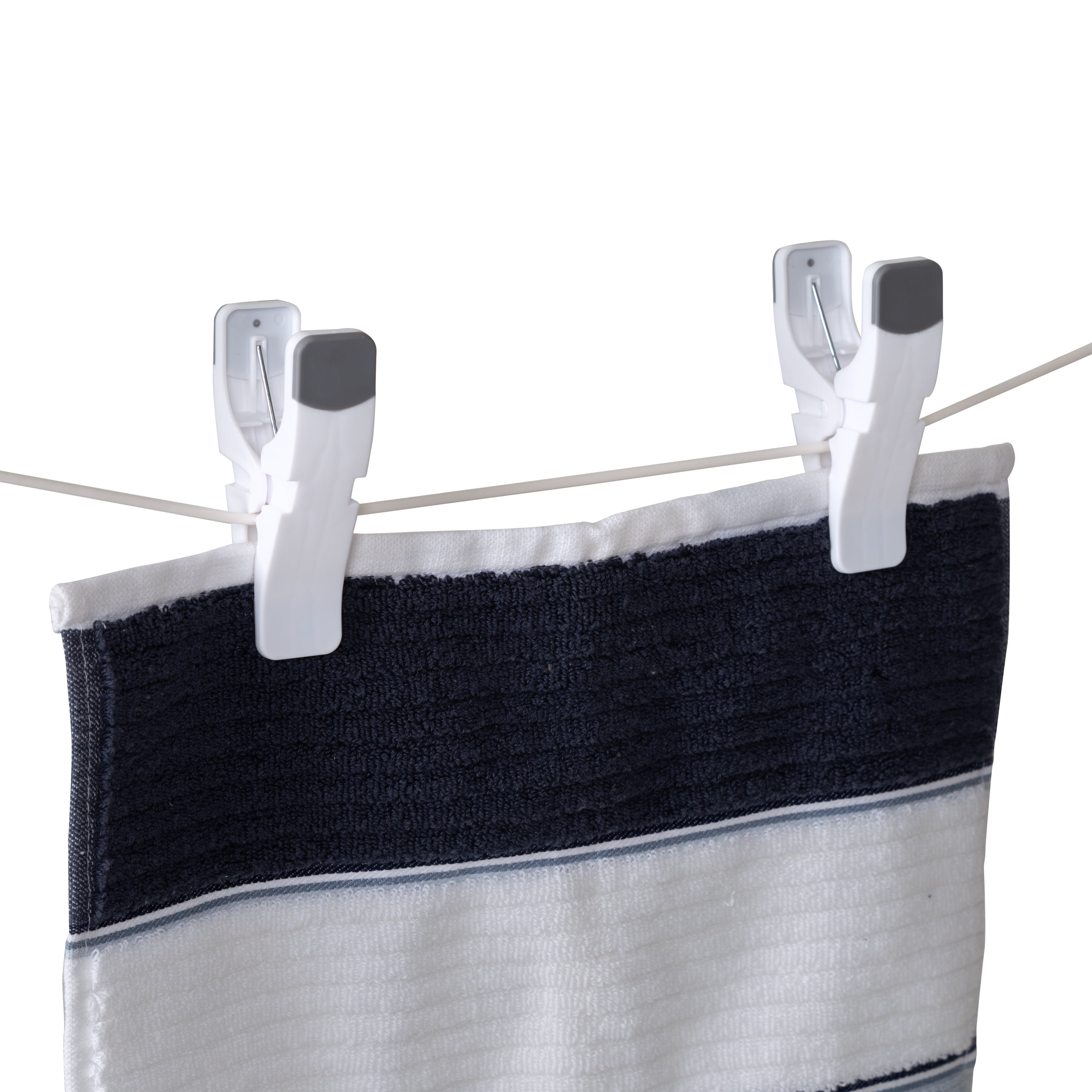 Mainstays Plastic Jumbo Clothespins, Strong Grip, White, 18‑Count