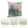 thumbnail image 4 of Cartoon Dinosaurs Theme Fitted Sheet for Kids Full Size, Beautiful Princess Castle Carriage Pattern Bedding Sheet,Rainbow Stars Theme, 4 of 5