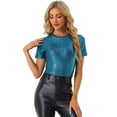 thumbnail image 1 of Disfraz de navidad Top Multicolor Brillante Metálica Para Mujer Verde Azul S, 1 of 5